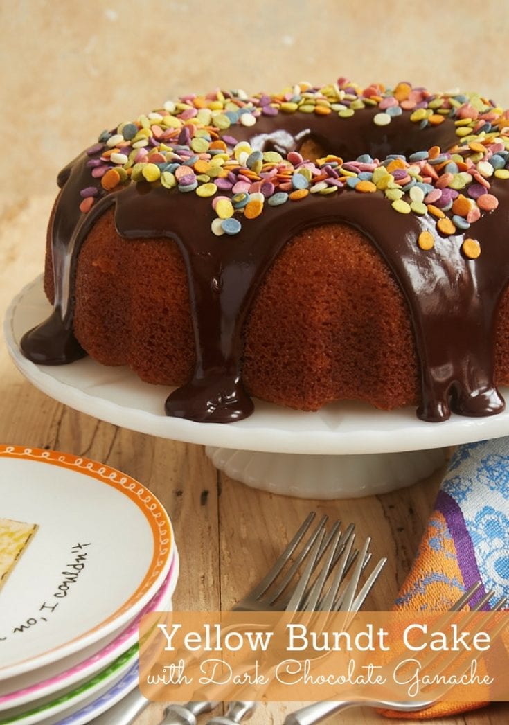 Yellow Bundt Cake With Dark Chocolate Ganache Bake Or Break