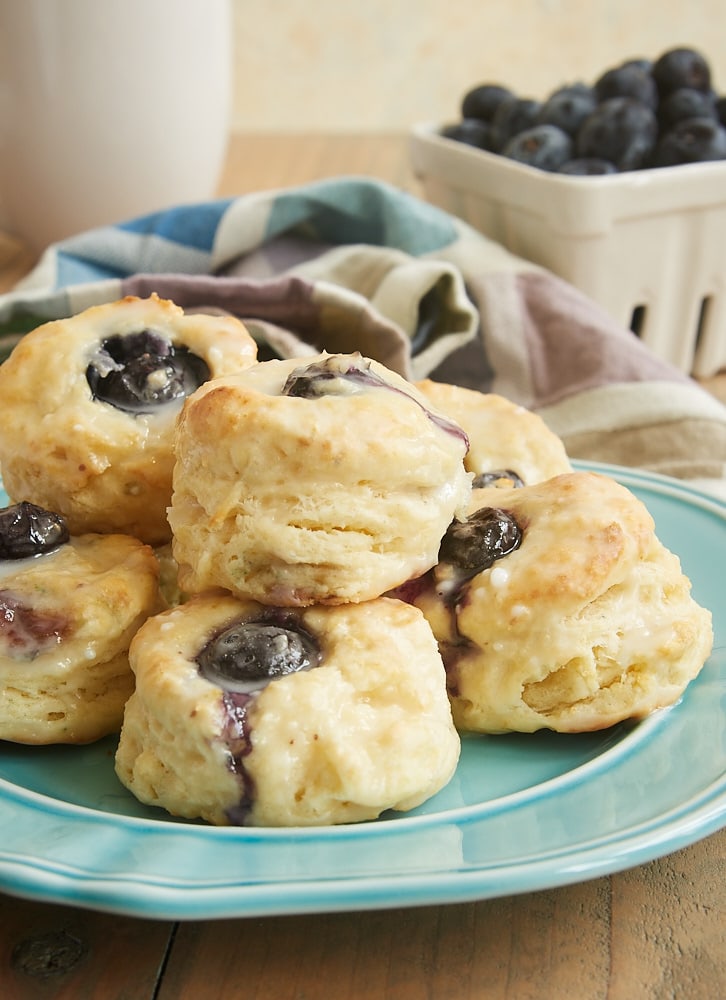 These sweet Glazed Blueberry Cream Cheese Biscuits are a perfect sweet treat for a special breakfast or brunch. - Bake or Break