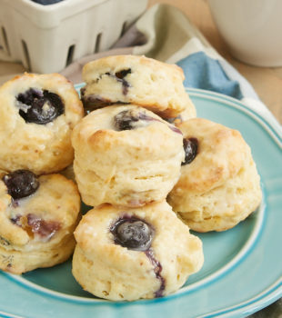 These sweet Glazed Blueberry Cream Cheese Biscuits are a perfect sweet treat for a special breakfast or brunch. - Bake or Break