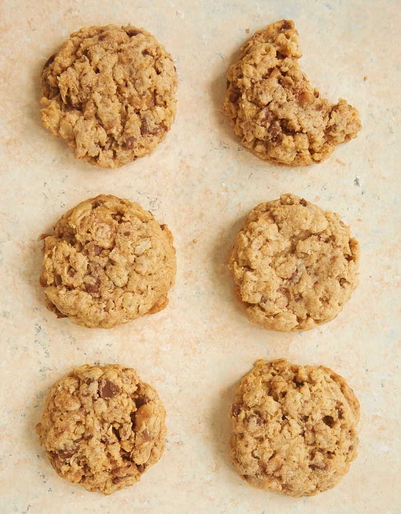 Peanut Butter Toffee Oatmeal Cookies