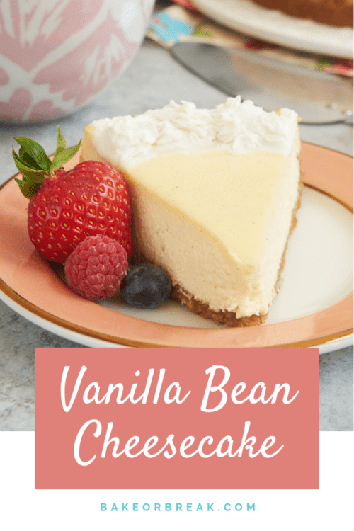 Vanilla Bean Cheesecake - Bake or Break