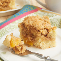 slice of Peach Cobbler Coffee Cake