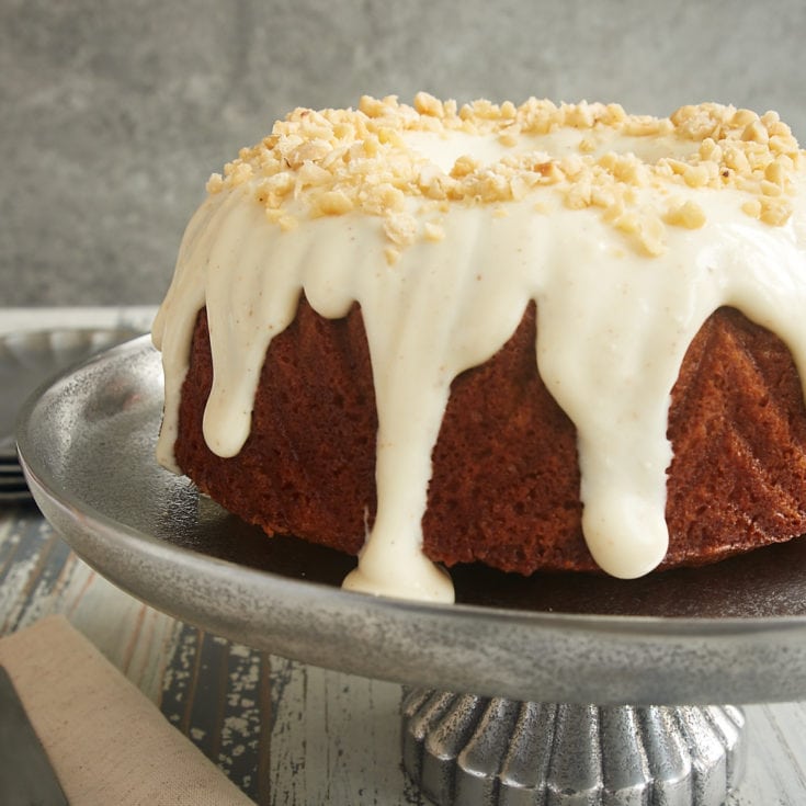 Cinnamon Hazelnut Bundt Cake with Brown Butter Glaze is a sweet, nutty cake with amazing flavor. A favorite, for sure! - Bake or Break