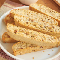 Add a little sweetness to your coffee or tea break with these delicious Bourbon Pecan Biscotti! - Bake or Break