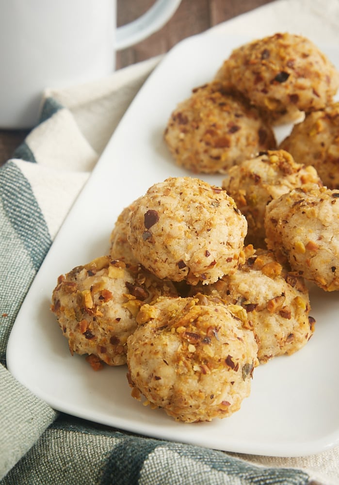 These sweet, simple, nutty Pistachio Oat Sandies are shortbread and oatmeal cookies all rolled into one! - Bake or Break