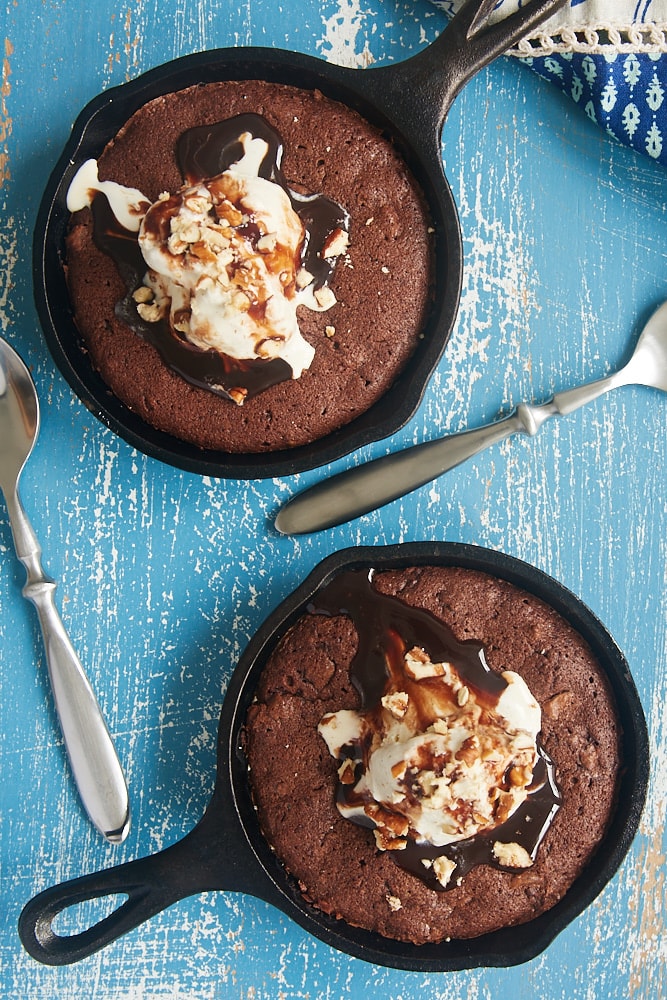 Double Chocolate Skillet Brownies for Two Bake or Break