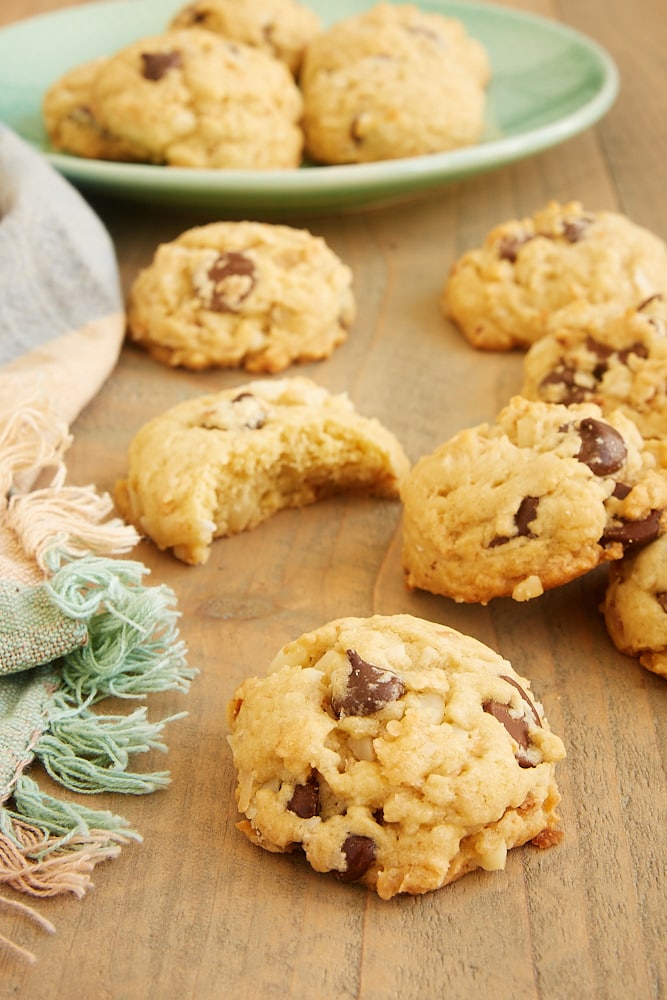  Receta de galletas de coco con chispas de chocolate y nuez de Macadamia