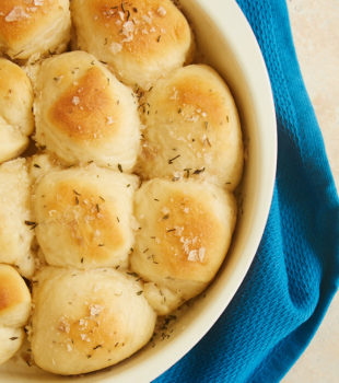 freshly baked Smoked Salt and Thyme Brown and Serve Dinner Rolls