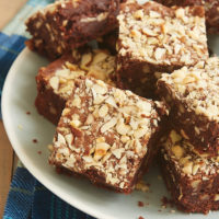 Extra Nutty Brownies on a plate