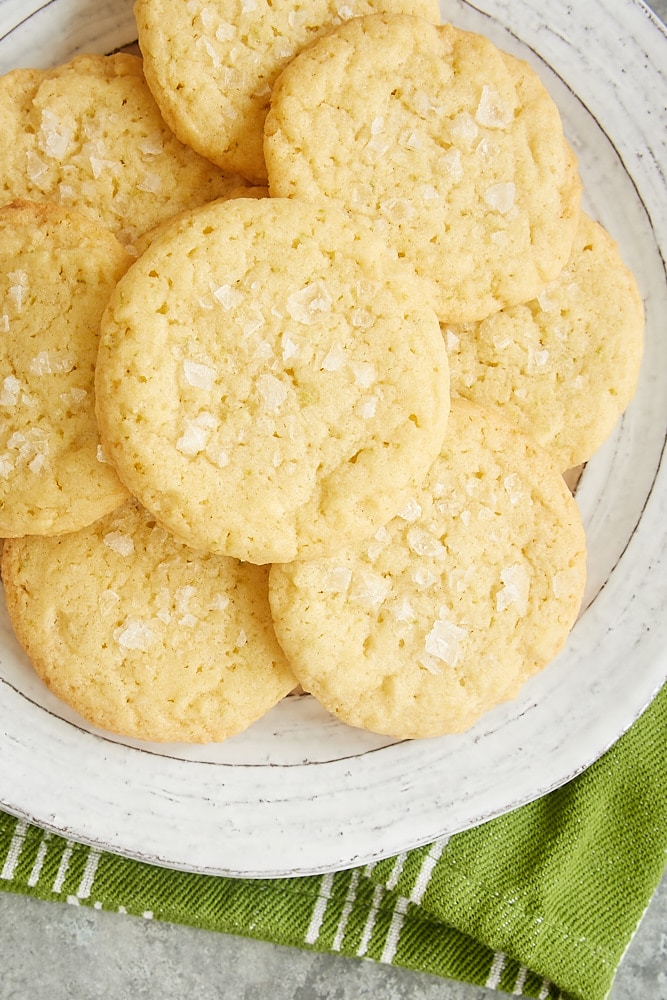 tányér tengeri só Lime cookie-k