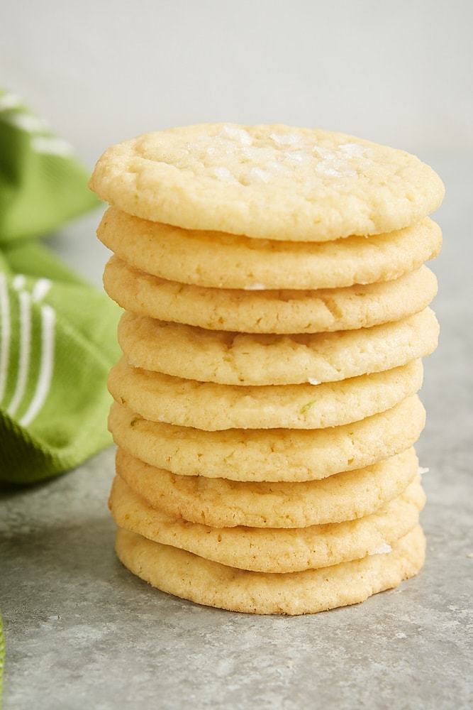 stack of Sea Salt Lime Cookies