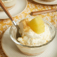 No-Bake Pineapple Cheesecakes served in individual bowls