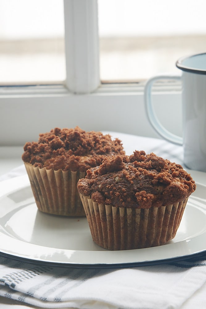 Black and White Marble Crumb Muffins