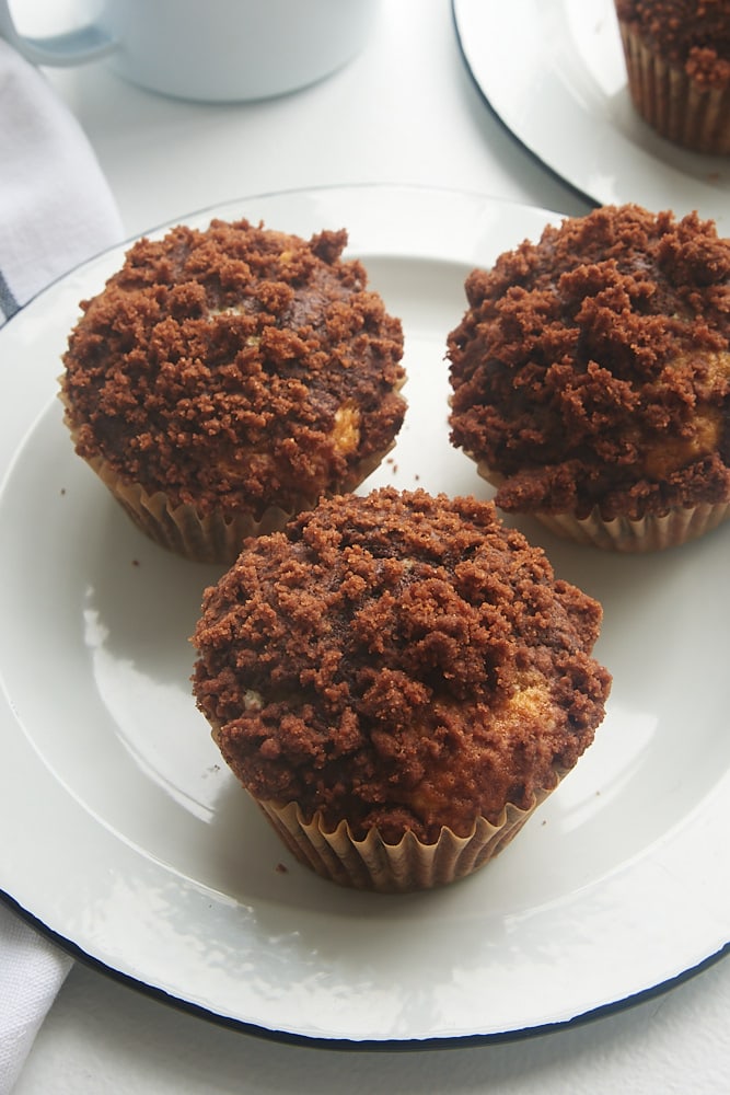 Black and White Marble Crumb Muffins