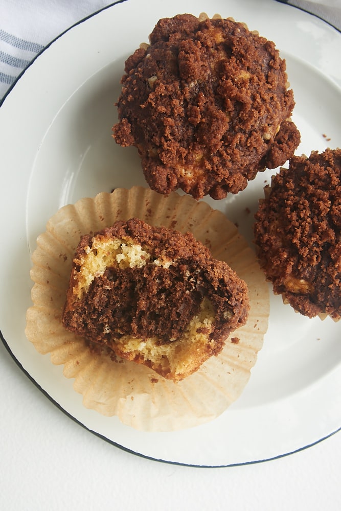 Black and White Marble Crumb Muffins