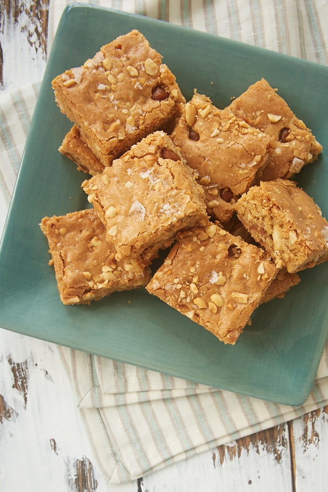 Caramel Peanut Blondies