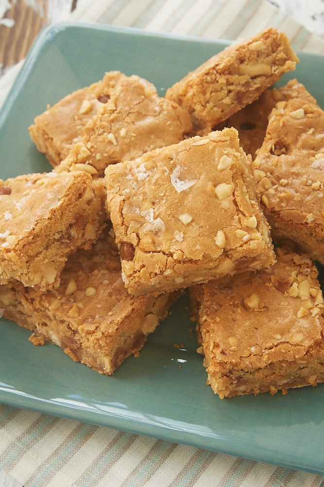 Caramel Peanut Blondies - Bake or Break