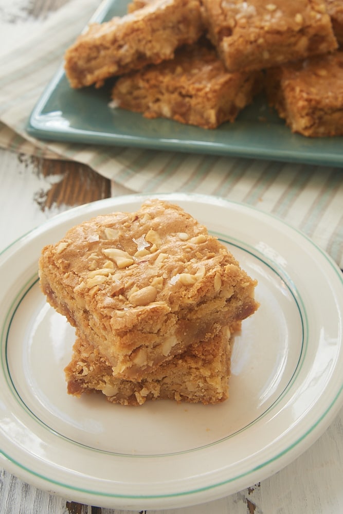 Caramel Peanut Blondies