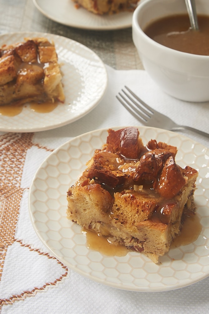 Chai Spice Bread Pudding with Vanilla Sauce