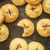 Pecan Hand Pies on a dark surface