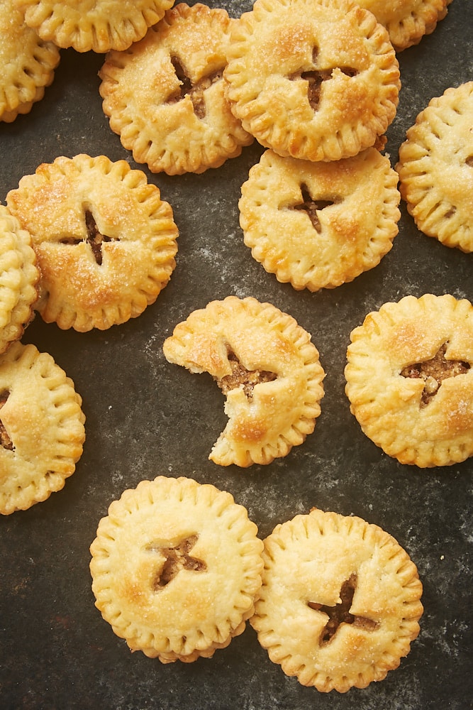 Pecan Hand Pies on a dark surface