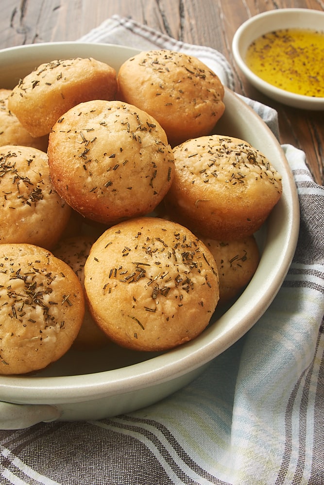 No-Knead Rosemary Focaccia Rolls