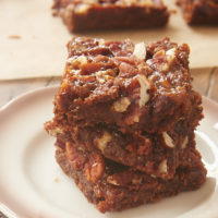 stack of Dulce de Leche Magic Bars