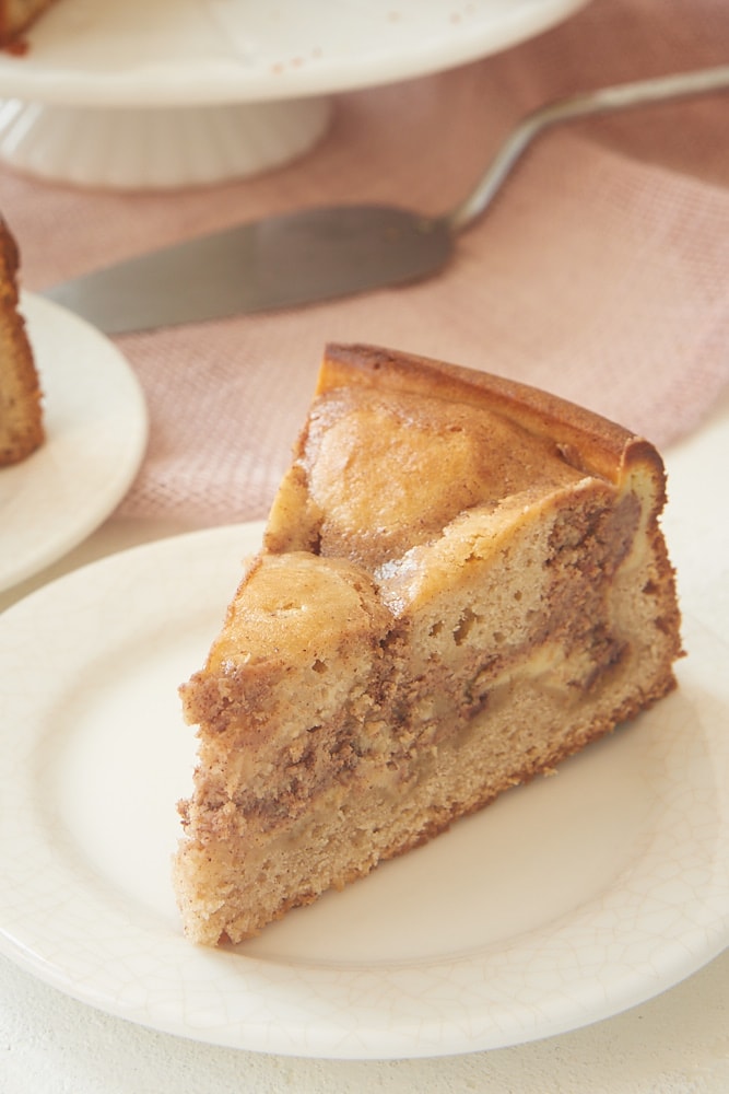 slice of Cinnamon Roll Cream Cheese Coffee Cake