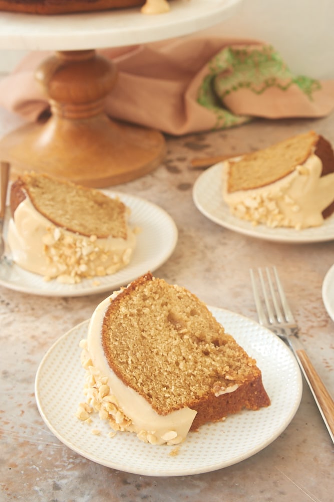 slices of Peanut Butter Bundt Cake