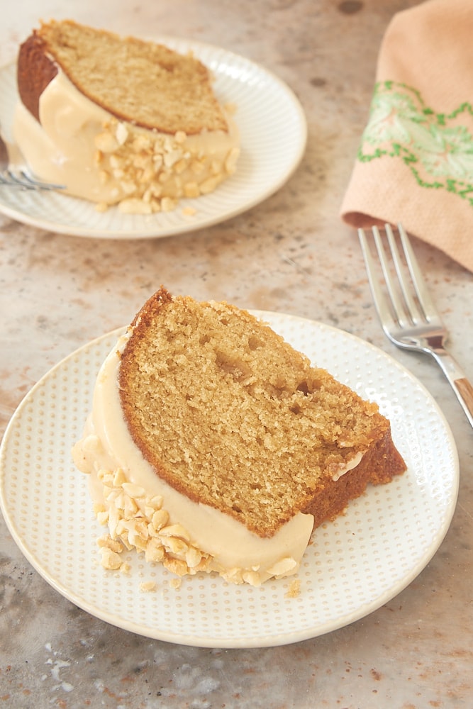 slice of Peanut Butter Bundt Cake