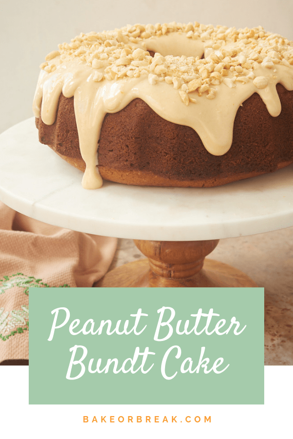 Peanut Butter Bundt Cake bakeorbreak.com