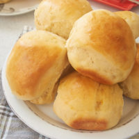 Potato Rolls served on a white plate