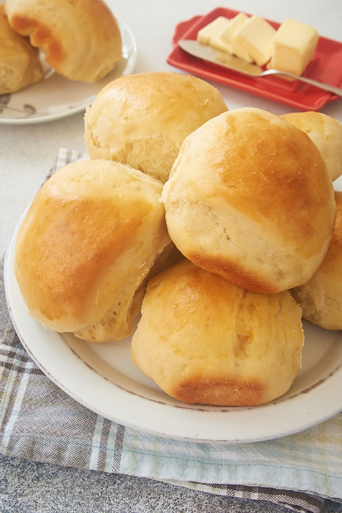 Potato Rolls served on a white plate