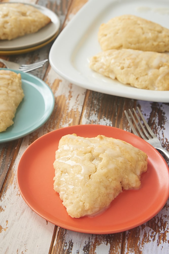 Vanilla Scones served with a vanilla glaze