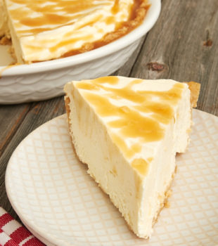 slice of Salted Caramel Whipped Cream Pie