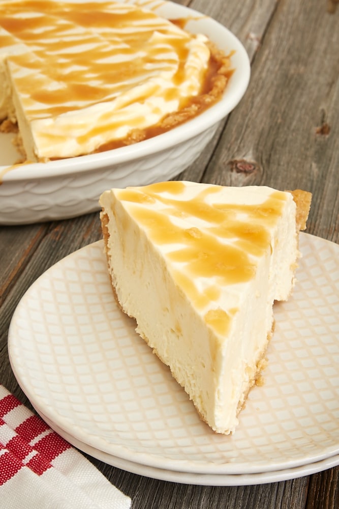 slice of Salted Caramel Whipped Cream Pie