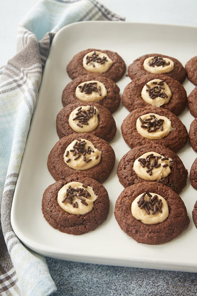 Chocolate Peanut Butter Thumbprint Cookies Bake or Break