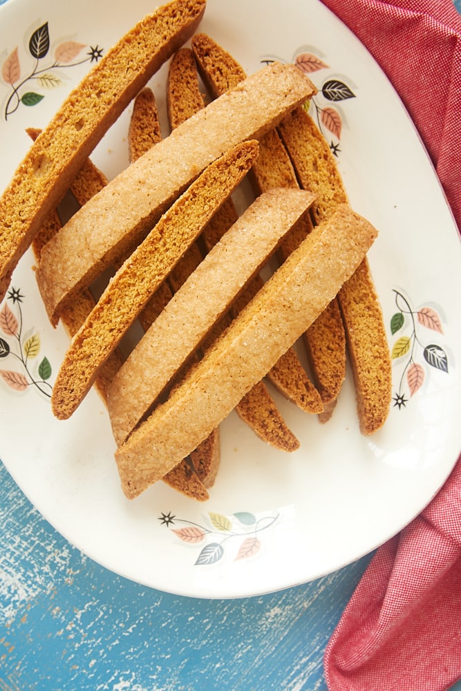 plate of Vanilla Biscotti