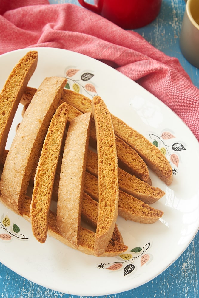 Easy Vanilla Biscotti served on a plate