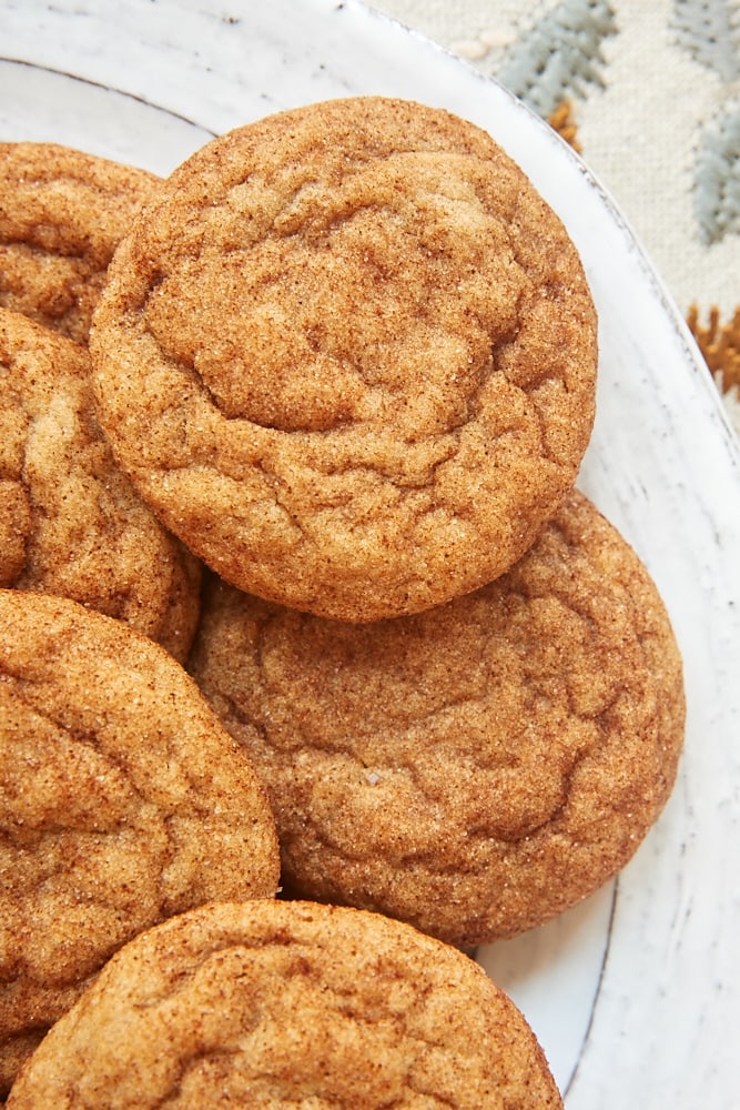 Cookie Butter Snickerdoodles on a white plate