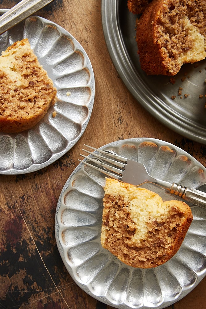 slices of Cinnamon Crown Cake