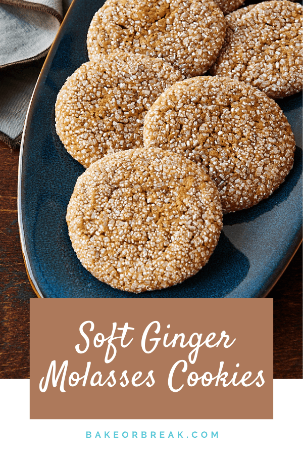 Soft Ginger Molasses Cookies bakeorbreak.com