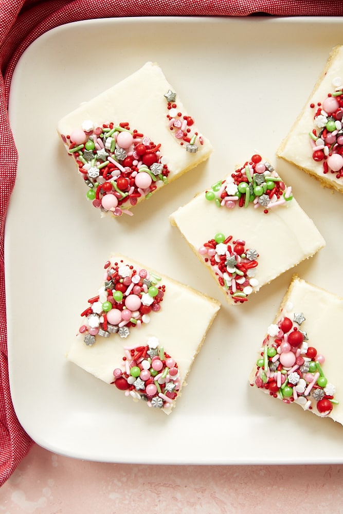 Peppermint Sugar Cookie Bars | Bake or Break