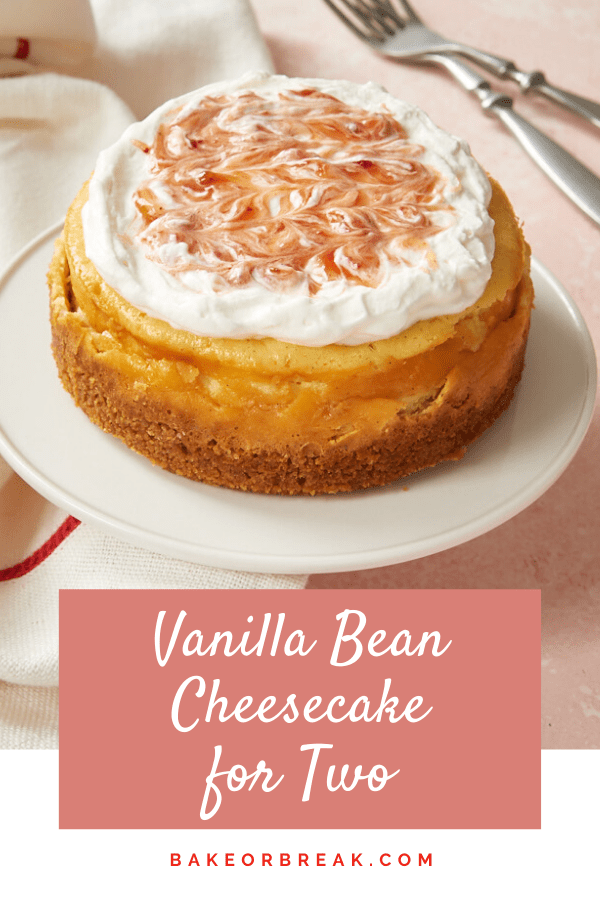 Vanilla Bean Cheesecake for Two bakeorbreak.com