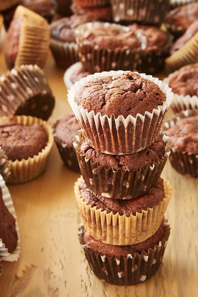 stack of Irish Cream Brownie Bites