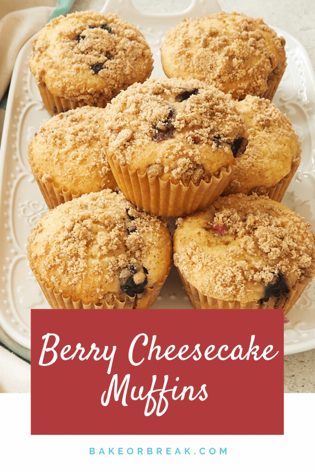 Berry Cheesecake Muffins bakeorbreak.com