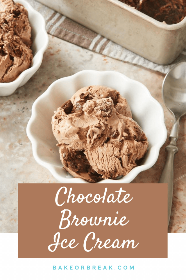 No-Churn Chocolate Brownie Ice Cream bakeorbreak.com