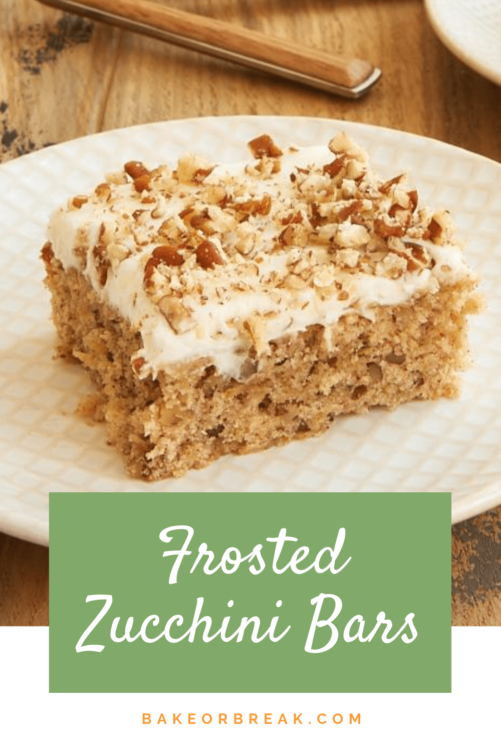 Frosted Zucchini Bars bakeorbreak.com
