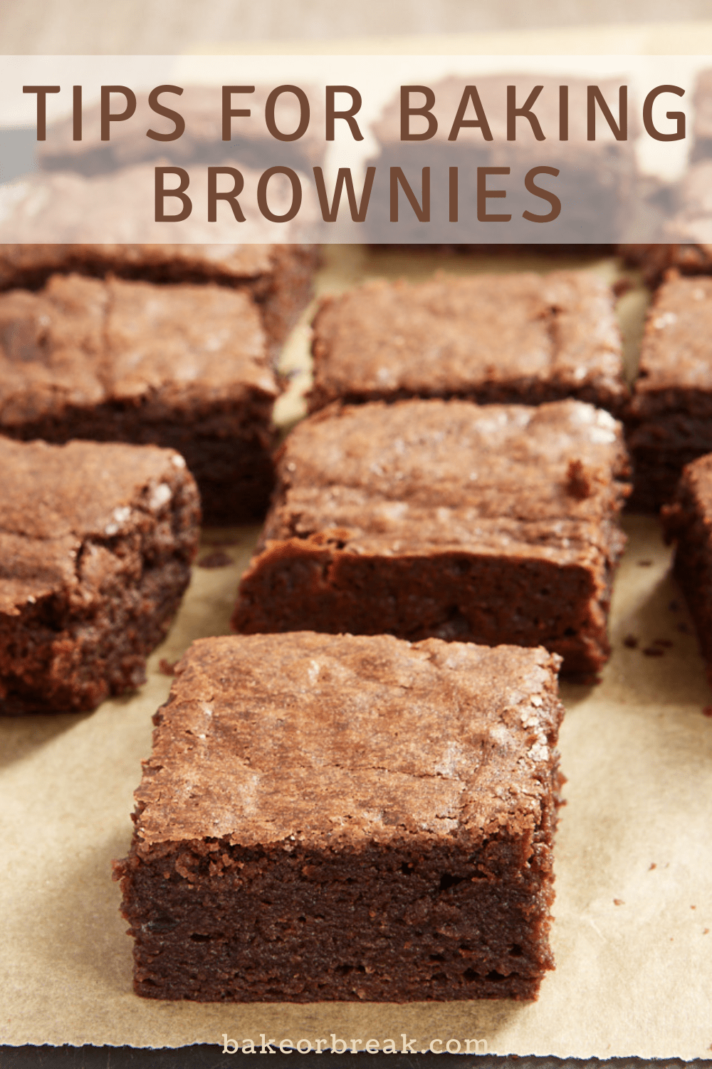 Tips for Baking Brownies bakeorbreak.com
