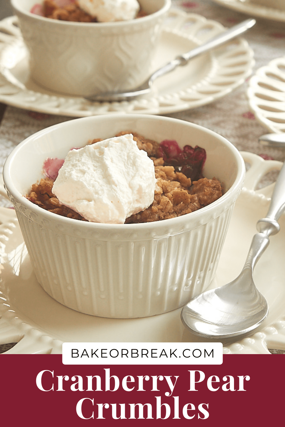 Cranberry Pear Crumbles bakeorbreak.com